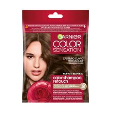 Garnier – Ammoniakfreie semipermanente Haarfarbe Color Shampoo Retouch Color Sensation – 5,0: Hellbraun