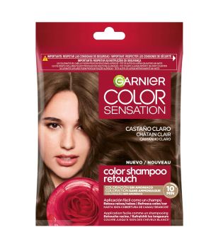 Garnier – Ammoniakfreie semipermanente Haarfarbe Color Shampoo Retouch Color Sensation – 5,0: Hellbraun