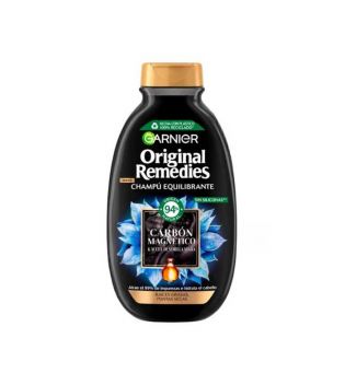 Garnier - Original Remedies Magnetic Carbon and Black Seed Oil Balancing Shampoo 250 ml - Fettige Ansätze, trockene Spitzen
