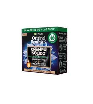 Garnier - Magnetic Charcoal Balancing Solid Shampoo Original Remedies - Fettige Wurzeln, trockene Spitzen