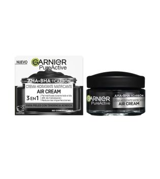 Garnier – Mattierende Feuchtigkeitscreme mit AHA + BHA + Aktivkohle. Pure Active – zu Akne neigende Haut