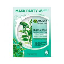 Garnier - Packung mit 5 Tissue Mask Hydra Bomb - Mischhaut bis fettige Haut