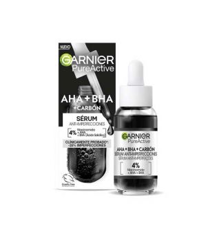 Garnier - *Skin Active* - Serum gegen Hautunreinheiten mit Niacinamid, AHA, BHA und Aktivkohle