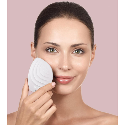 GESKE – Sonic 5-in-1-Gesichtsreinigungs- und Massagebürste – Weiß-Roségold