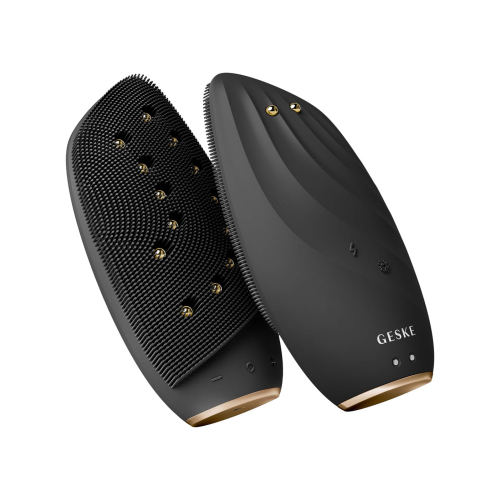 GESKE – Gesichtsreinigungs- und Massagebürste Sonic Thermo Face-Lifter 8 in 1 – Schwarzgold