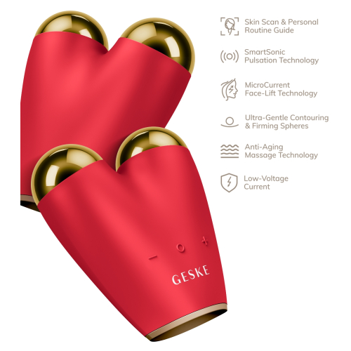 GESKE - *I love myself* - Massagegerät Microcurrent Face-Lifter 6 In 1 - Red