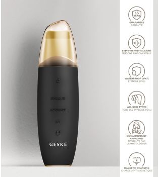 GESKE – Reiniger MicroCurrent Skin Scrubber & Blackhead Remover 9 en 1  – Schwarzes Gold
