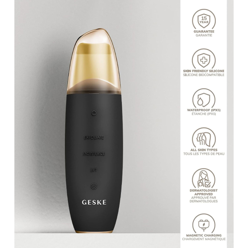 GESKE – Reiniger MicroCurrent Skin Scrubber & Blackhead Remover 9 en 1  – Schwarzes Gold