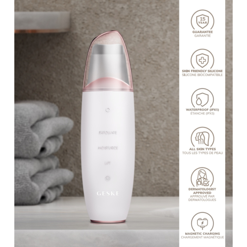 GESKE – Reiniger MicroCurrent Skin Scrubber & Blackhead Remover 9 in 1 – Weißes Roségold