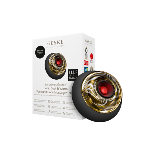 GESKE - 9-in-1 Gesichts- und Körpermassagegerät Sonic Warm & Cool - Black Gold