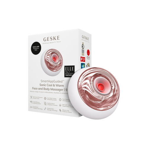 GESKE - 9-in-1 Gesichts- und Körpermassagegerät Sonic Warm & Cool - White Rose Gold