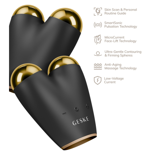 GESKE - Massagegerät Microcurrent Face-Lifter 6 In 1 - Black Gold