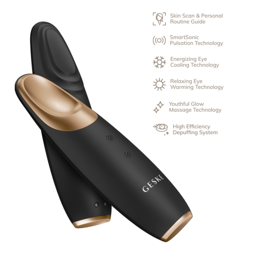 GESKE – Augenkonturmassagegerät Warm & Cool Energizer 6 in 1 – Schwarz