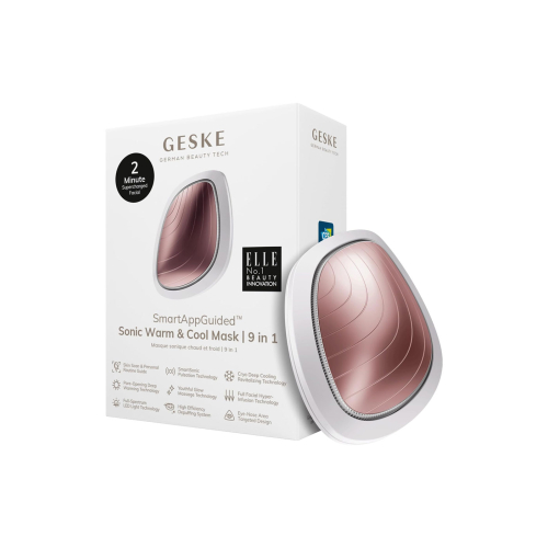 GESKE – Sonic Warm & Cool 9-in-1-Gesichtsmaske – Weiß-Roségold