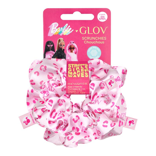 GLOV – *Barbie* – Packung mit 3 Haargummis – Pink Panther