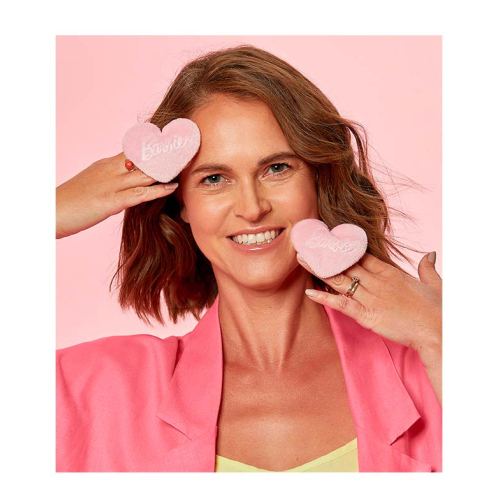 GLOV - *Barbie* - Set wiederverwendbarer Make-up-Entferner-Scheiben Heart shaped