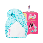 GLOV – *Barbie* – Turban-Handtuch aus Satin und Stoff – Blue Panther
