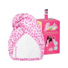 GLOV – *Barbie* – Turban-Handtuch aus Satin und Stoff – Pink Panther
