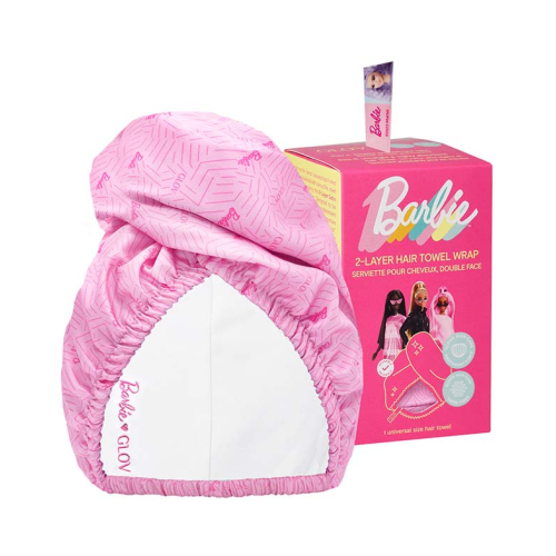 GLOV – *Barbie* – Turban-Handtuch aus Satin und Stoff – ZigZak