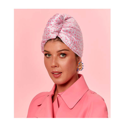 GLOV – *Barbie* – Turban-Handtuch aus Satin und Stoff – ZigZak