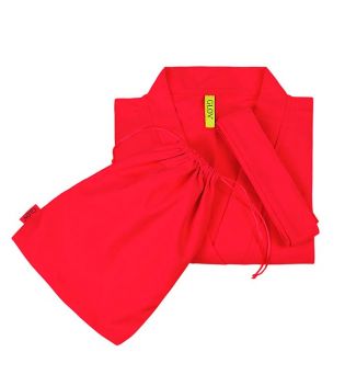 GLOV – Ultra saugfähiger Frottee-Bademantel Kimono Style – Rot
