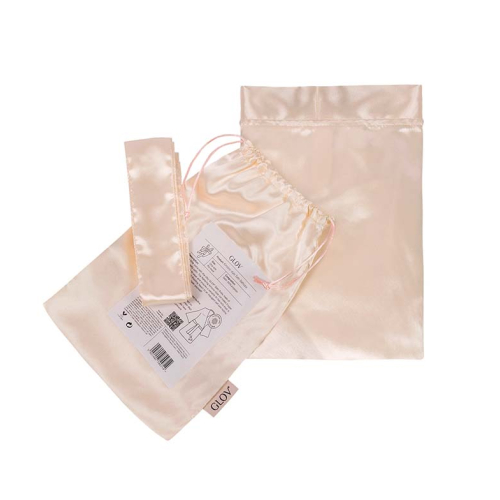 GLOV – Satin-Robe Kimono Style – Champagner