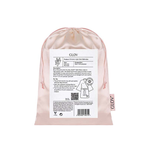 GLOV – Satin-Robe Kimono Style – Champagner