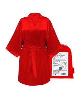 GLOV – Satin-Robe Kimono Style – Rot