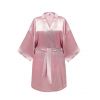 GLOV – Satin-Robe Kimono Style – Rosa