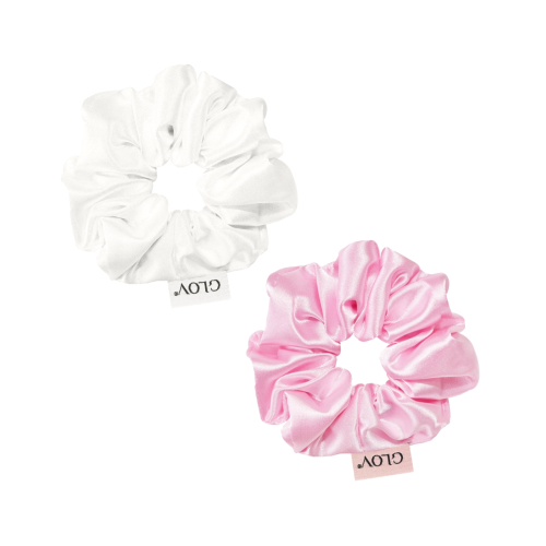 GLOV – Packung mit 2 Haargummis Satin Scrunchies Größe M