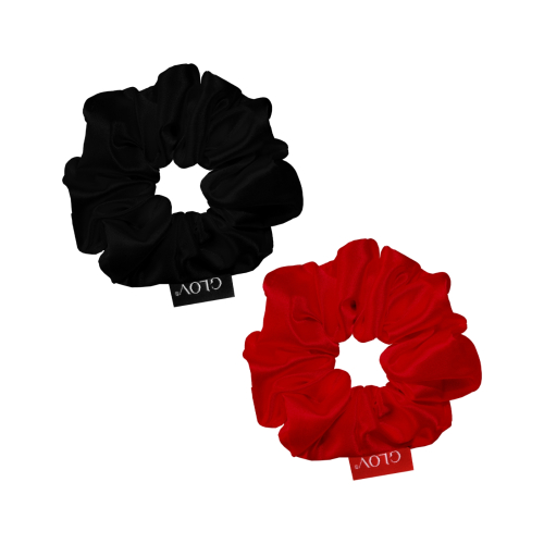 GLOV – Packung mit 2 Haargummis Satin Scrunchies Größe S