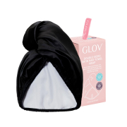 GLOV - Turban-Handtuch aus Satin und Stoff - Schwarz