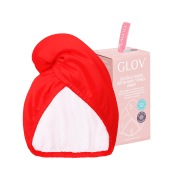 GLOV - Turbantuch aus Satin und Stoff - Rot
