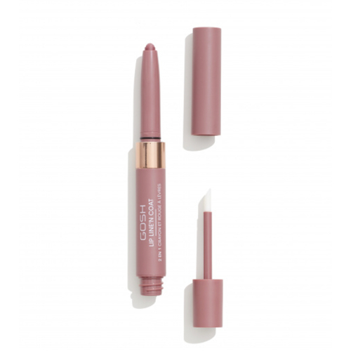 Gosh – 2-in-1-Lippenstift Lip Line'n Coat - 001: Ruby Chocolate