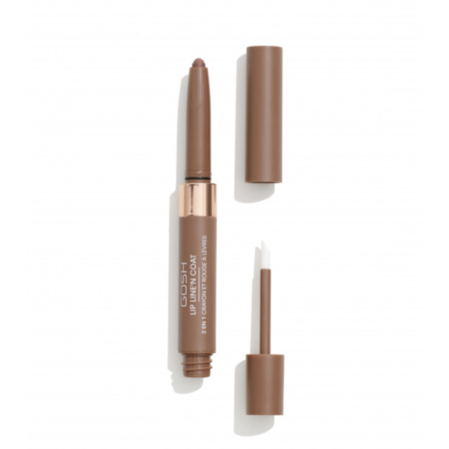 Gosh – 2-in-1-Lippenstift Lip Line'n Coat - 004: Caramel Toffee