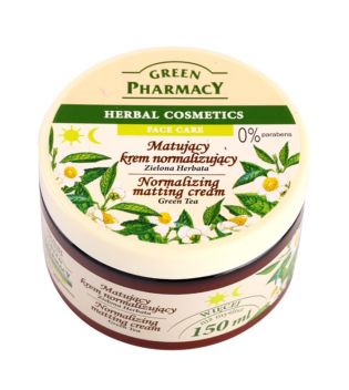 Green Pharmacy - Matisierende Creme für fettige Haut und Mischhaut - Grüner Tee