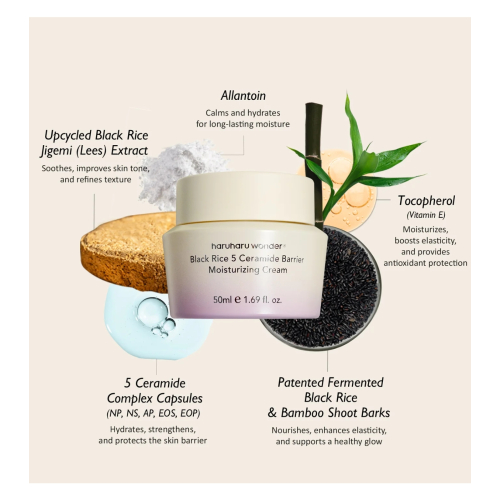 Haruharu Wonder - Feuchtigkeitsspendende Gesichtscreme Black Rice 5 Ceramide Barrier