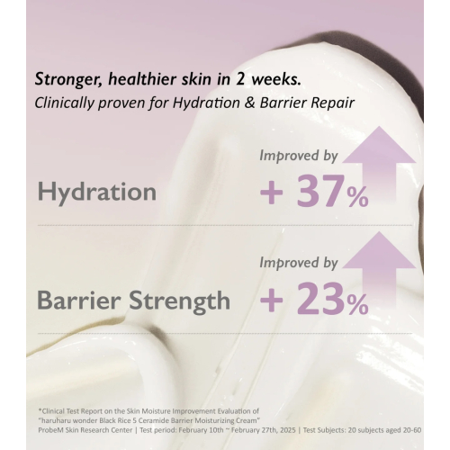 Haruharu Wonder - Feuchtigkeitsspendende Gesichtscreme Black Rice 5 Ceramide Barrier