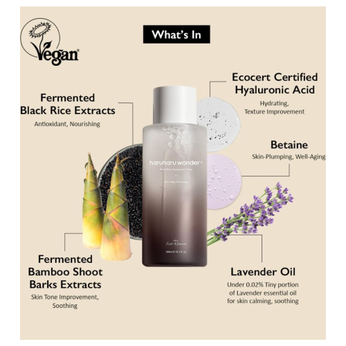 Haruharu Wonder - Tónico facial Black Rice Hyaluronic - 300ml