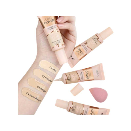 Hean - Foundation Long Cover Perfect Skin SPF20 - C02: Natural