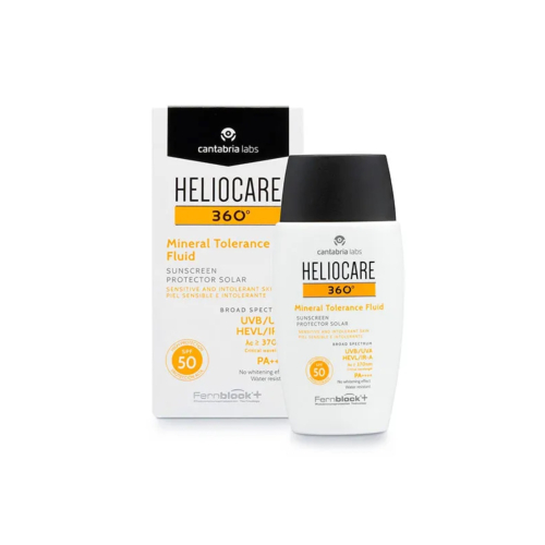 Heliocare – Flüssiger 360°-Sonnenschutz Mineral Tolerance Fluid SPF 50 PA++++ – Empfindliche und intolerante Haut
