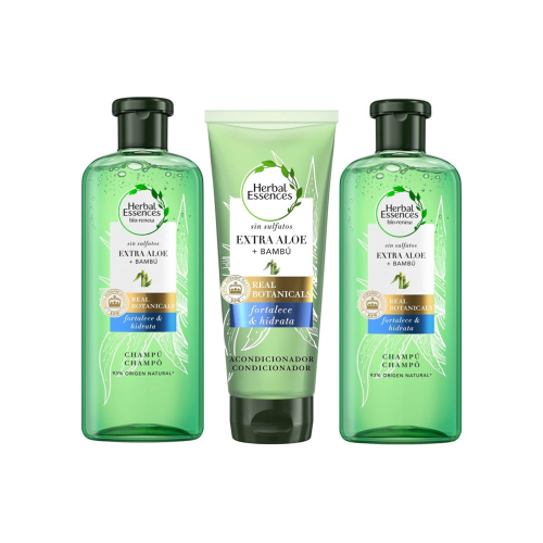Herbal Essences - *Bio Renew* – Packung stärkt und spendet Feuchtigkeit – 2 Shampoos + Pflege