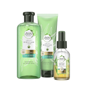 Herbal Essences - *Bio Renew* – Repariert und macht die Packung weich – Shampoo + Spülung + Anti-Frizz-Spray