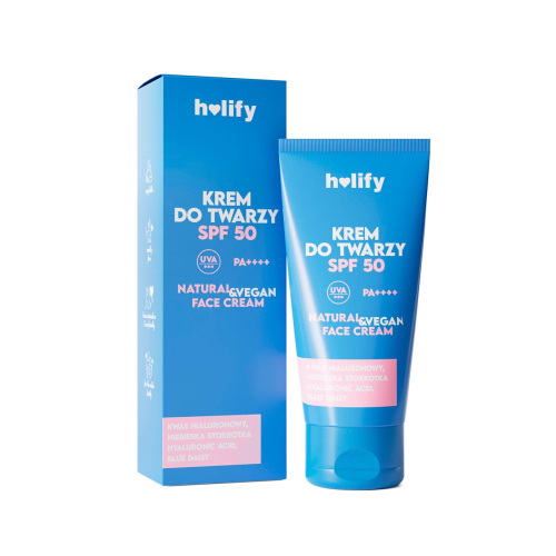 Holify - Feuchtigkeitsspendende Sonnenschutzcreme für das Gesicht SPF50 PA++++