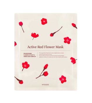 Hyggee - Zellulose-Gesichtsmaske mit Pflaumenextrakt Active Red Flower