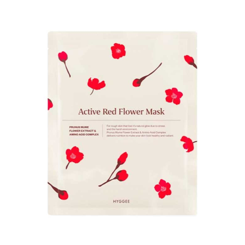 Hyggee - Zellulose-Gesichtsmaske mit Pflaumenextrakt Active Red Flower