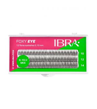 Ibra – Einzelne falsche Wimpern Foxy Eye 0.10 J  – Größenmischung