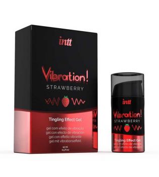 Intt - Aufregendes Gel mit Vibrationseffekt - Strawberry