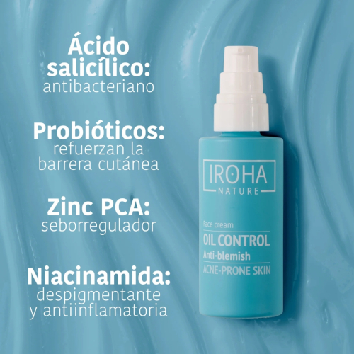 Iroha Nature - *Acne Prone Skin* - Gesichtscreme Oil Control - Zu Akne neigende Haut