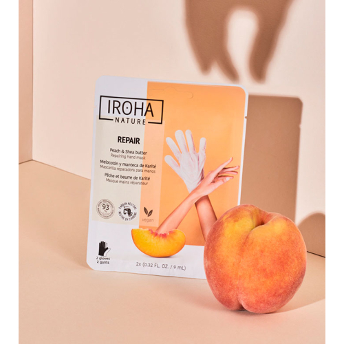 Iroha Nature - Reparaturmaske für Hände - Pfirsich